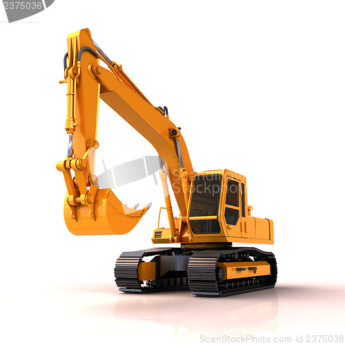 Image of Excavator isolated