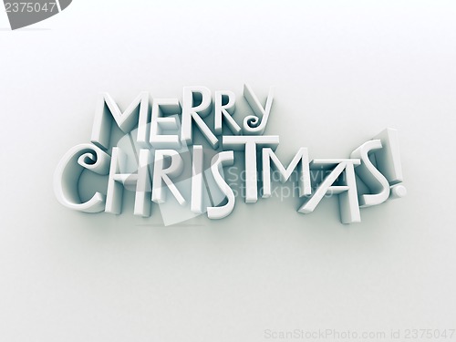 Image of Merry Christmas text isolated