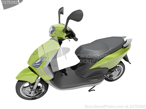 Image of Trendy retro scooter close up