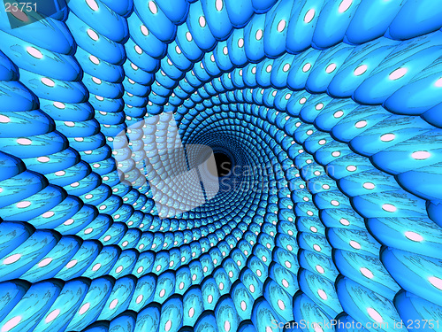 Image of Blue 3d tunnel.