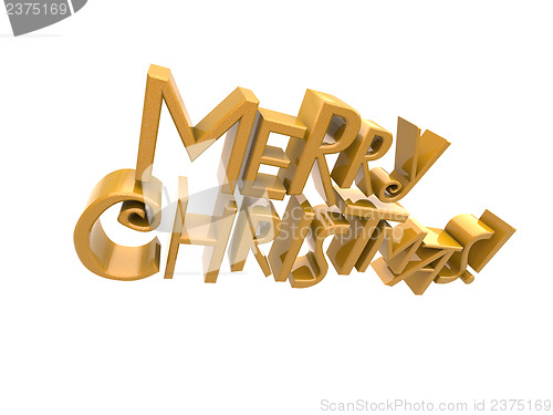 Image of Merry Christmas text isolated