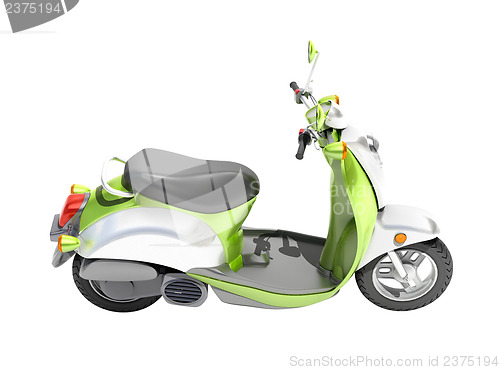 Image of Trendy retro scooter close up