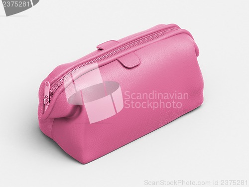 Image of Pink leather clutch