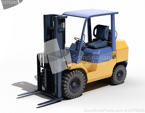 Image of Forklift loader close-up