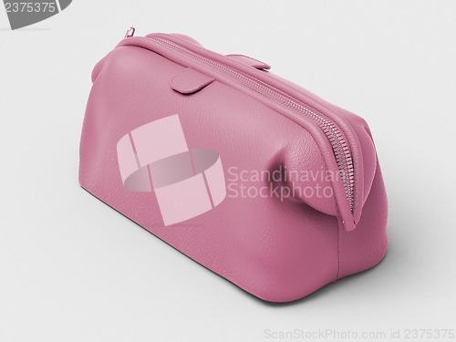 Image of Pink leather clutch