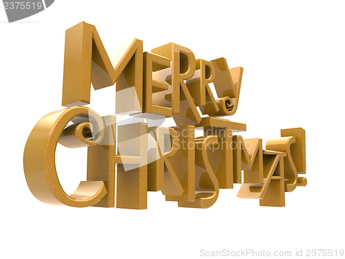 Image of Merry Christmas text isolated