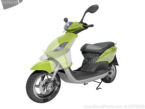 Image of Trendy retro scooter close up