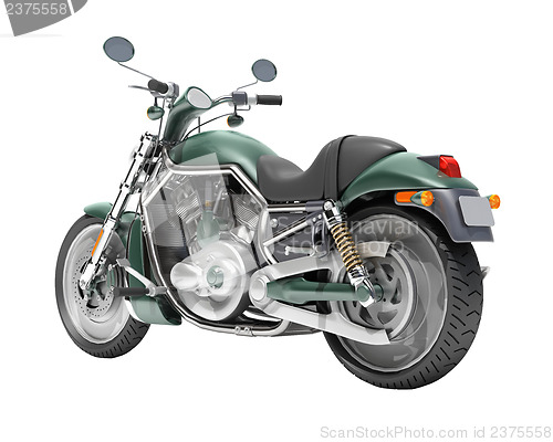 Image of Classic motorcycle isolated