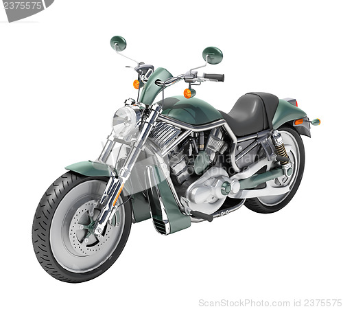 Image of Classic motorcycle isolated