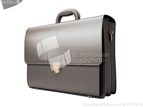 Image of Black business briefcase isolated