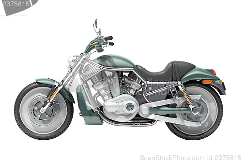 Image of Classic motorcycle isolated