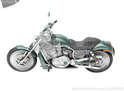 Image of Classic motorcycle isolated