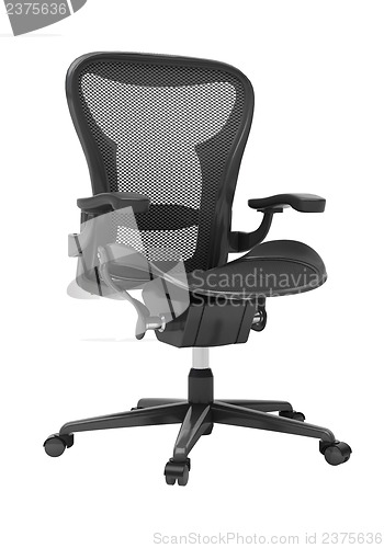 Image of Gray office chair isolated