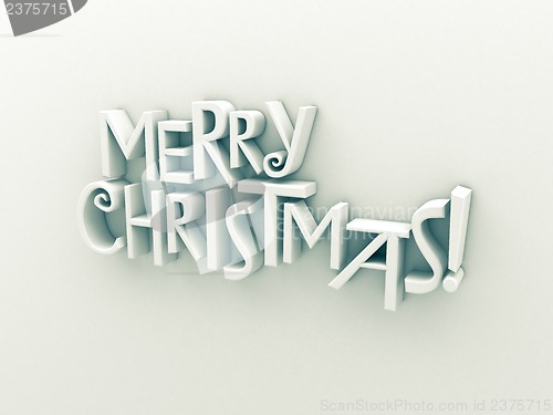 Image of Merry Christmas text isolated