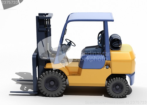 Image of Forklift loader close-up