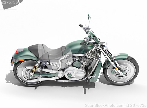 Image of Classic motorcycle isolated