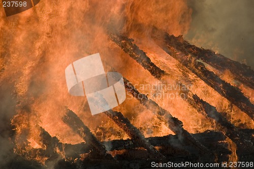 Image of roof on fire