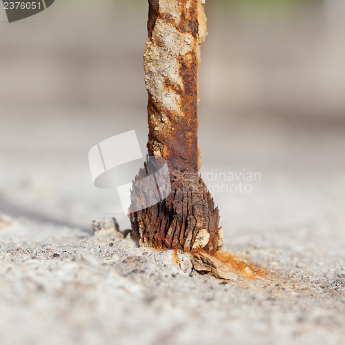 Image of Steel rod or bar used to reinforce concrete