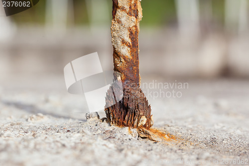 Image of Steel rod or bar used to reinforce concrete