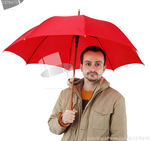 Image of Man with umbrella