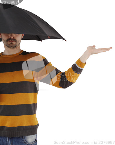 Image of Man with umbrella