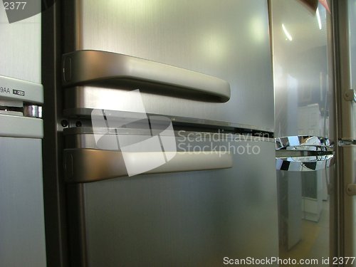 Image of new fridges in line (handles)