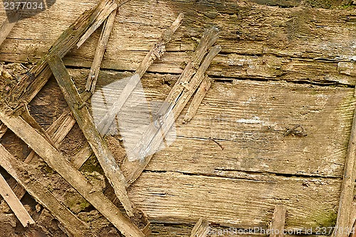 Image of Fragment of an old wooden walls
