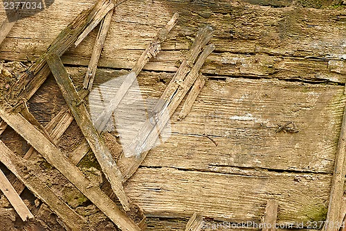 Image of Fragment of an old wooden walls