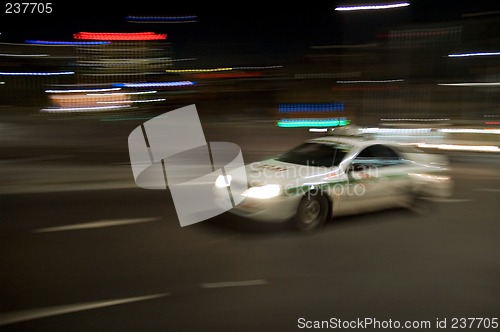 Image of cab in motion