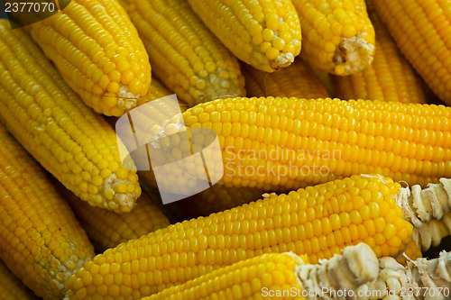 Image of Boiled corn cobs in the Eastern market