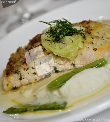 Image of Salmon With Mashed Potatoes