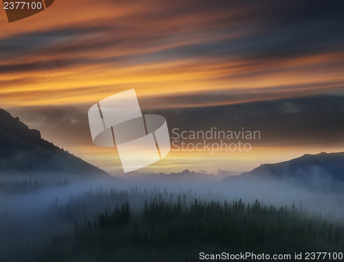 Image of Sunset In The Mountains