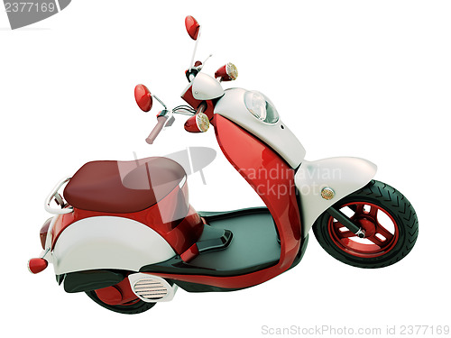 Image of Classic scooter isolated