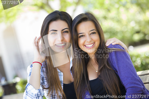 Image of Mixed Race Young Adult Female Friends Portrait