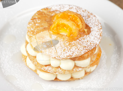 Image of millefeuille with tangerine