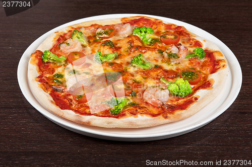 Image of seafood pizza