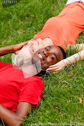 Image of young couple in love summertime fun happiness romance 