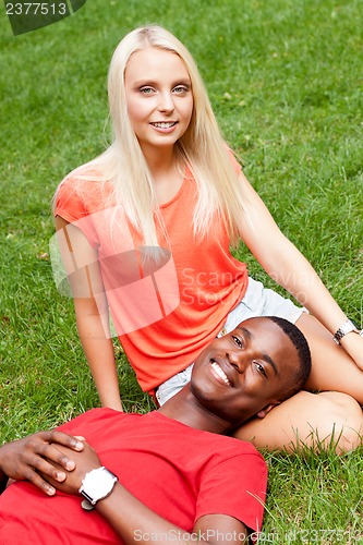 Image of young couple in love summertime fun happiness romance 