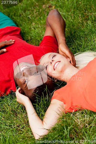 Image of young couple in love summertime fun happiness romance 