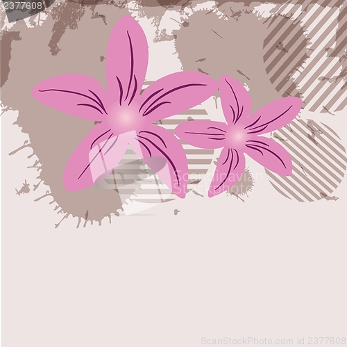 Image of Delicate pattern with pastel colored flowers.