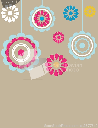 Image of Floral card with butterflies