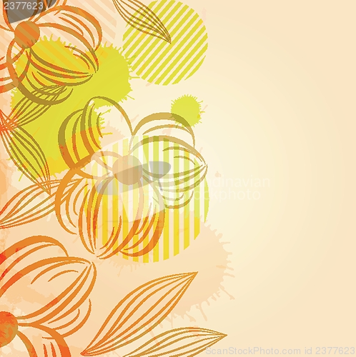Image of Delicate pattern with pastel colored flowers.