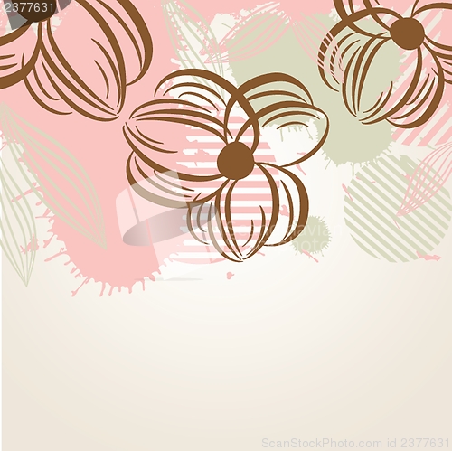 Image of Delicate pattern with pastel colored flowers.