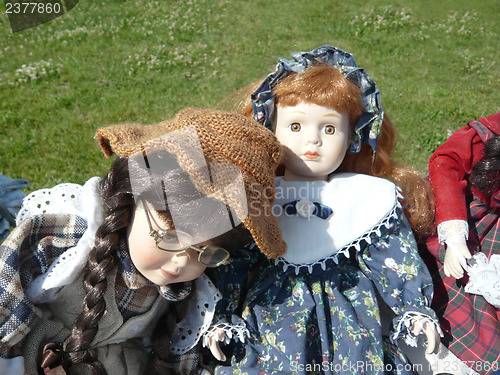 Image of Dolls on Flea Market