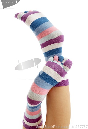 Image of beautiful legs in funny socks #2