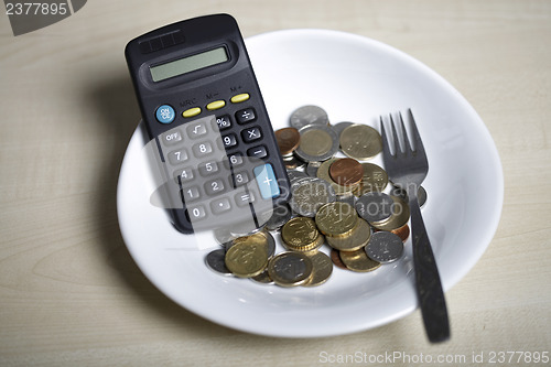 Image of Coins on a plate