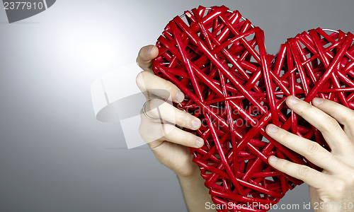 Image of Hand made red heart