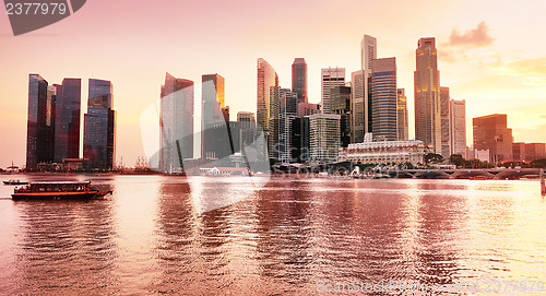 Image of Sunset view of Singapore