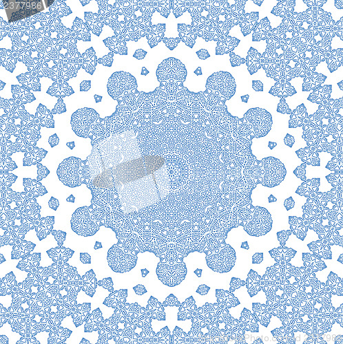 Image of Abstract blue pattern on white