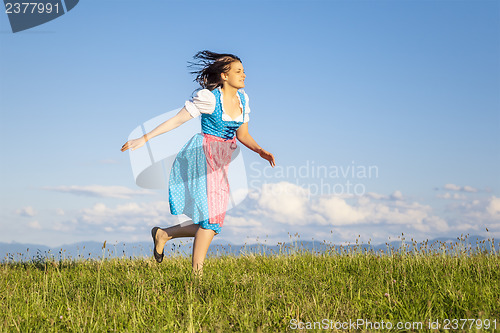 Image of woman in bavarian traditional dirndl